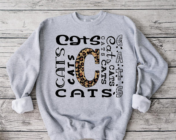 Cats Typography Sublimation Transfers