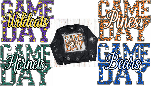 Custom Leopard Game Day Sublimation Transfers