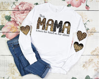 This MAMA wears her Heart on Her Sleeve Leopard DTF