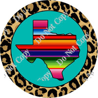 Texas Serape Cheetah Turquoise Digital Download