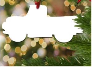 Truck Ornament Side View Subliamtion Blank